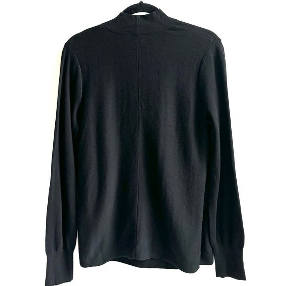 J Jill Seamed Wrap Long Sleeves Sweater Black Size Small - Picture 3 of 12